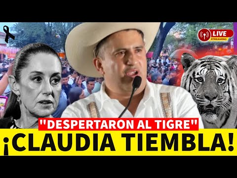 💥 “They awakened the tiger!” — The speech that sinks Sheinbaum after the murder of Carlos Manzo 🕯️🔥