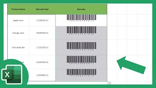 How to Create Barcodes in Excel