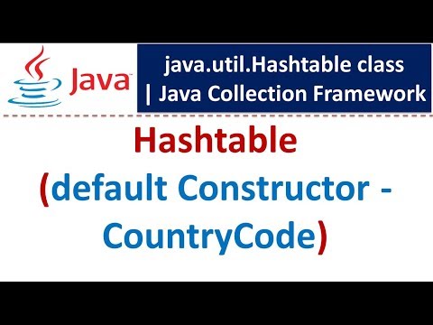 Hashtable Default Constructor Countrycode Java Collection Framework