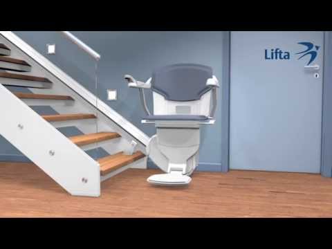 Lifta – Der Treppenlift | Gerader Treppenlift animiert