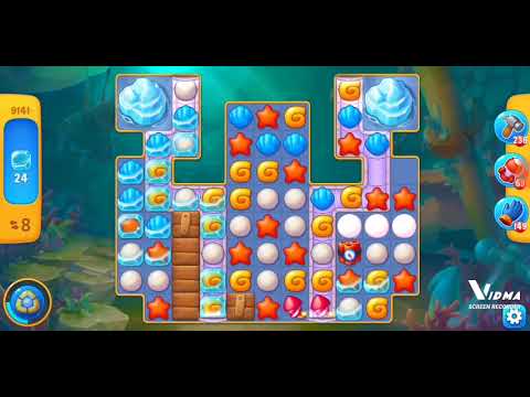 Fishdom. 9141 level no boosters and diamonds. 16 moves