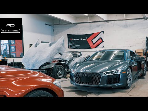 AUDI R8 GETS A COMPLETE PAINT CORRECTION AND A CERAMIC PRO COATING | PRISTINE DETAILING COMMERCIAL