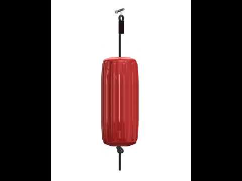 Sewn QR fender cleat with 48″ of red fender line and red HTM2 fender – QRFB027RD2RD5182 Product Image 8