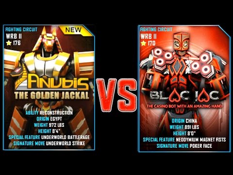 Real Steel WRB ANUBIS VS Blac Jac NEW Robot updating (Живая Сталь)