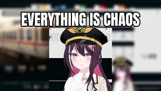 AZKi Panics on Her First Ride in a Realistic Train Sim | AZKi