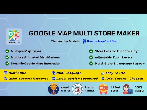 Google–Maps: Multiple Store–List Markers - PRO - Themevolty Module