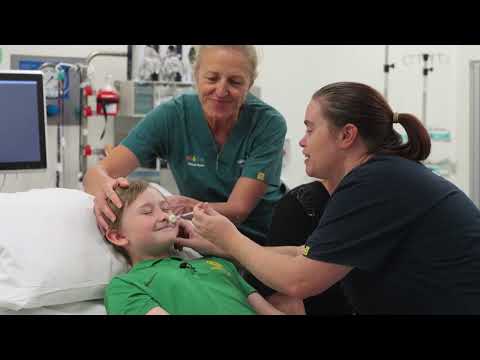 Child Preparing for Laser Therapy