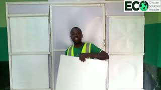 transforming waste textile and paper into smart ceiling