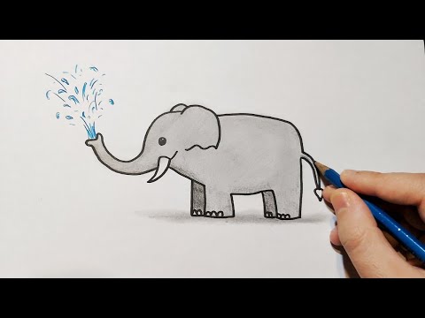 Dessin elephant facile, comment dessiner un elephant étape par étape