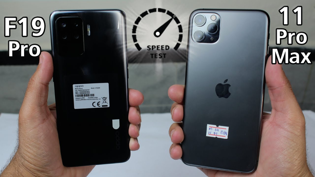 Oppo F19 Pro vs iPhone 11 Pro Max - Speed Test! *WOW*