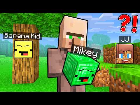 JJ and Mikey Turn Into BLOCKS In Hide-and-Seek...