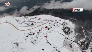 Düzce’nin Yüksek Kesimleri Karla Kaplandı