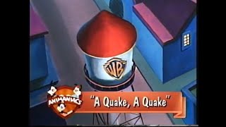 Animaniacs - Sing-Along: Mostly In Toon - A Quake, A Quake (VHS, Highest Quality)