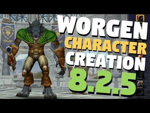 Patch 8.2.5 New Worgen HD Model Character Creation | PTR Build 31337 | World of Warcraft BFA
