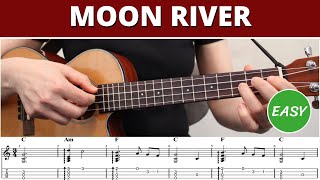 Moon River EASY Ukulele Fingerstyle 🎵  Tutorial + TABS + Chords