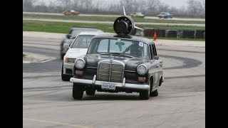 Cars enter track on Sunday at the 2011 Gator-O-Rama 24 Hours of Lemons race, MSR Houston.