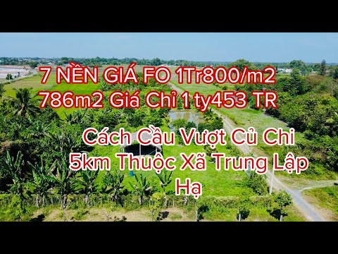 Đất vườn củ chi 1618m2 giá rẻ 2ty984 sổ hồng riêng khu dân cư