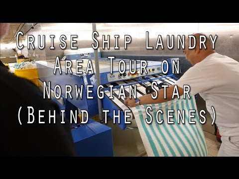 Cruise Ship Laundry Area Tour on Norwegian Star (Behind the Scenes)