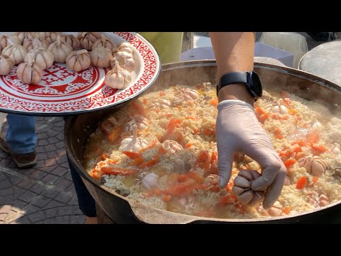 Cooking Kazakh Garlic Rice in Vietnam - Kazakh Garlic Rice Cooking @ Street Food Festival in Vietnam
