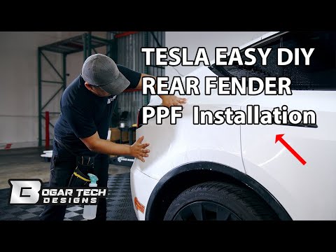 STEP BY STEP- HOW TO INSTALL PAINT PROTECTION FILM (PPF) FOR YOUR TESLA's FENDER!