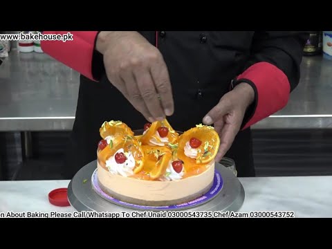 How To Make Orange Cheese Cake By | Milkyz Food Chef Rasheed