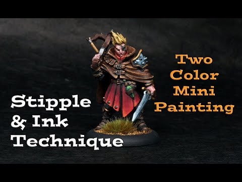The Stipple & Ink Wash Technique - Painting Miniatures with Just Two Colors