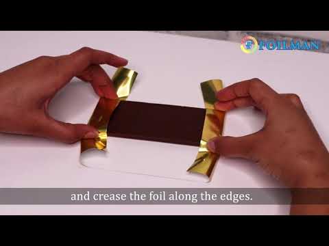 Foilman.com How To Wrap Hershey Bar Candy in Foilman Foil Sheets 6 x 7.5 inch - Foilman