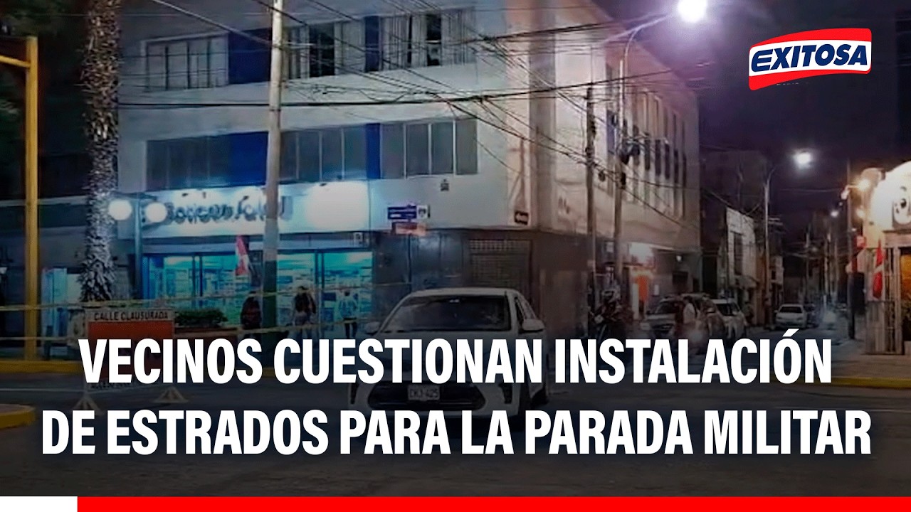 🔴🔵 Vecinos y conductores cuestionan instalación de estrados para la Parada Militar