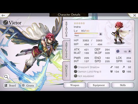 Another Eden Global 2.5.200 Victor 5* Review, Skills And Gameplay! Lunatic Multihit AF Charger!