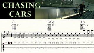 CHASING CARS | SNOW PATROL | Guitar Tutorial | Sheet music &amp; TAB