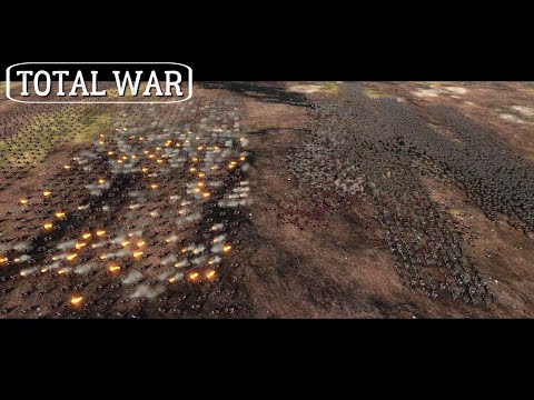 Massive Battle | Crane Gunners(10k) vs Black Orc (40k)   | WARHAMMER III | Total War Laboratory