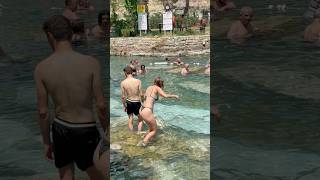 ☀️Beatiful Cleopatra Pool Fun Pamukkale Turkey -Good Day?️ #pamukkale #cleopatra #natural