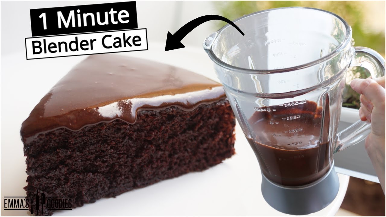 1 Minute Blender Cake! LAZY Chocolate Cake!
