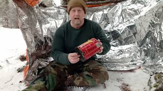 An Old Can, A Candle, and an Emergency Blanket