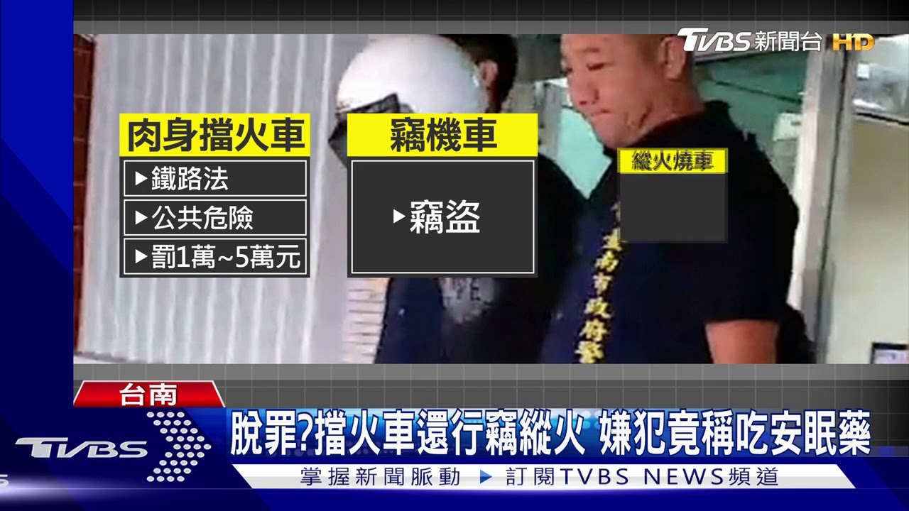 脫罪？擋火車還行竊縱火　嫌犯竟稱吃安眠藥