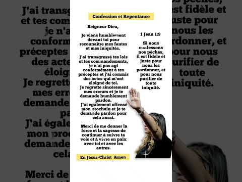 prière du jour : Confession et Repentance