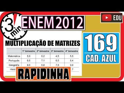🏃[ENEM 2012] 169 📘 MATRIZES Um aluno registrou as notas bimestrais de algumas de suas