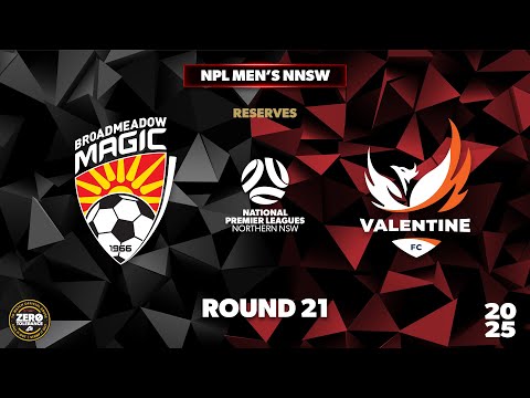 NPL Men's NNSW Round 21 Reserve Grade - Broadmeadow Magic v Valentine FC
