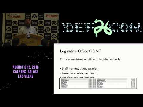 DEF CON 26 RECON VILLAGE - Lloyd Miller - Applied OSINT For Politics Turning Open Data Into News