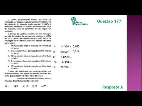 Questão 177 prova Enem 2016 Matemática
