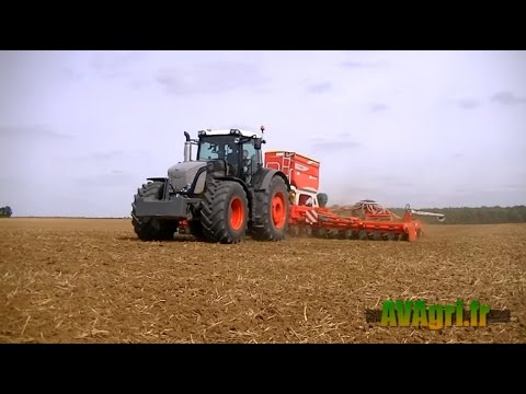 FENDT 939 Black Beauty et semoir POTTINGER de 9m au semi de colza en 2013