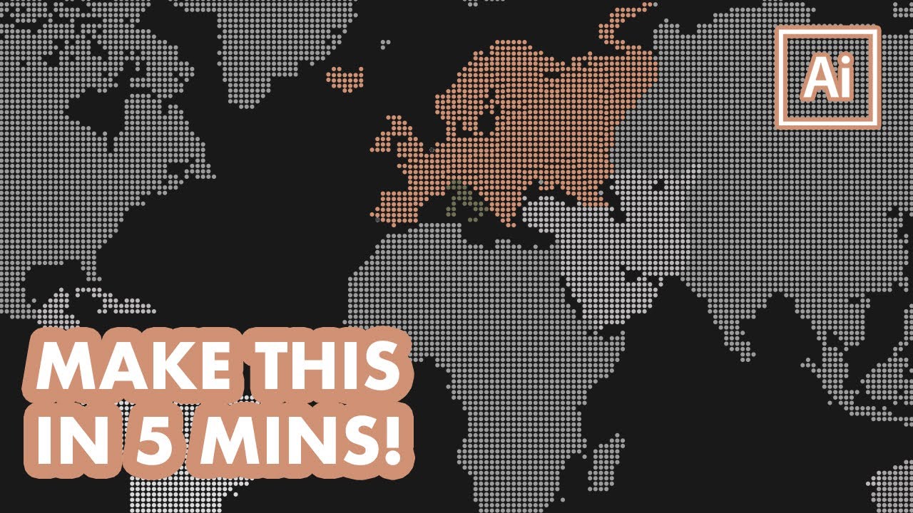 How I made this Dotted World Map in Adobe Illustrator! (Beginner Friendly)
