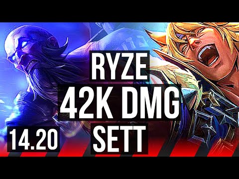 RYZE vs SETT (TOP) | 800+ games, 42k DMG | BR Diamond | 14.20