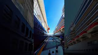 Stunning Caribbean cruise port views between two massive cruise ships 🚢