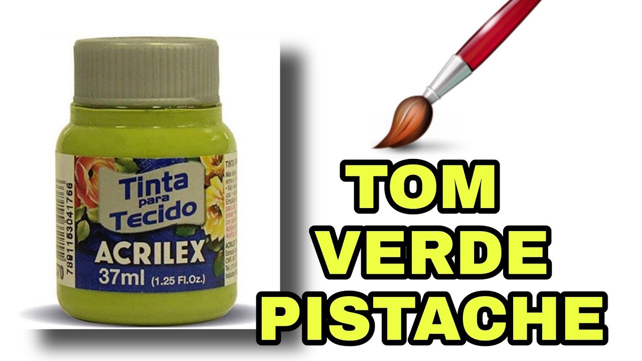 Watch Now #misturandocores - Como fazer a cor verde pistache da acrilex - tintas para pintar tecido #misturandocores - Como fazer a cor verde pistache da acrilex - tintas para pintar tecido