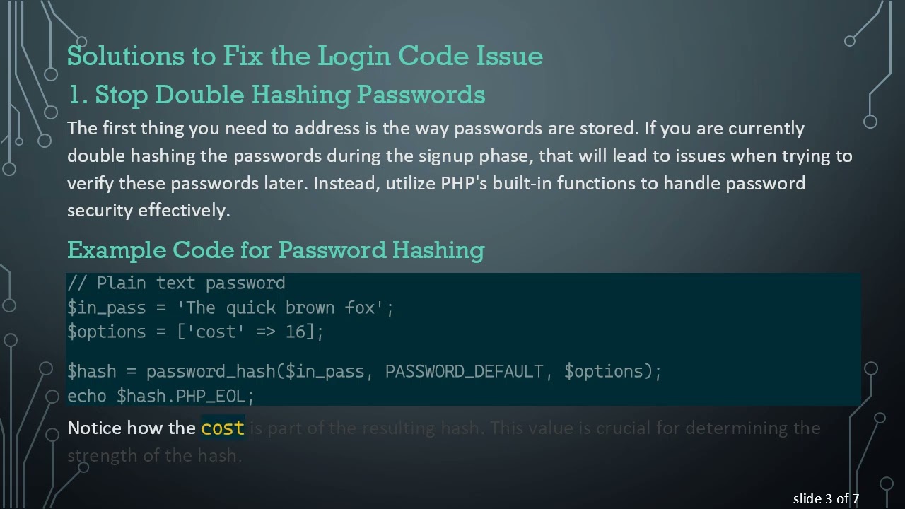 Resolving Issues with PHP Login Code Not Working
