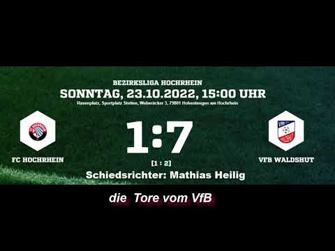 FC Hochrhein-VfB Waldshut 1:7 (1:2) die VfB Tore