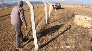 Bahçe teli nasıl çekilir? / Beton direkli tel çit uygulaması (Gergi teli) 8. Böl
