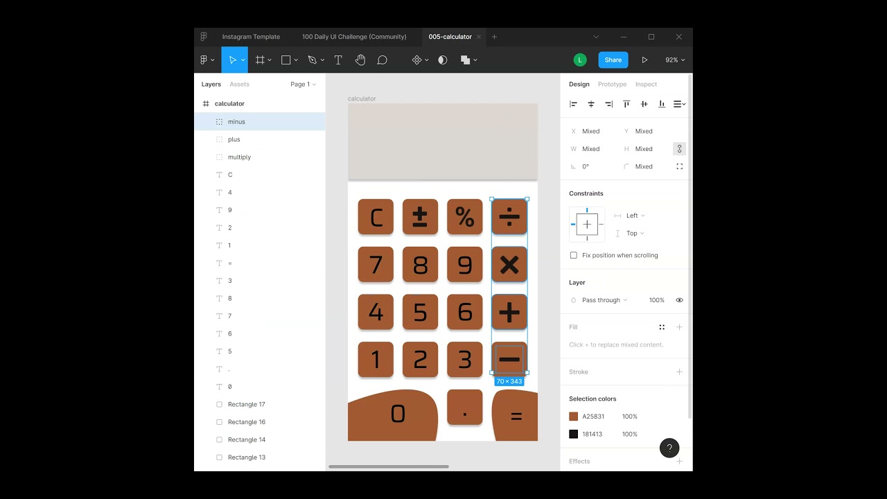Figma Design - Calculator