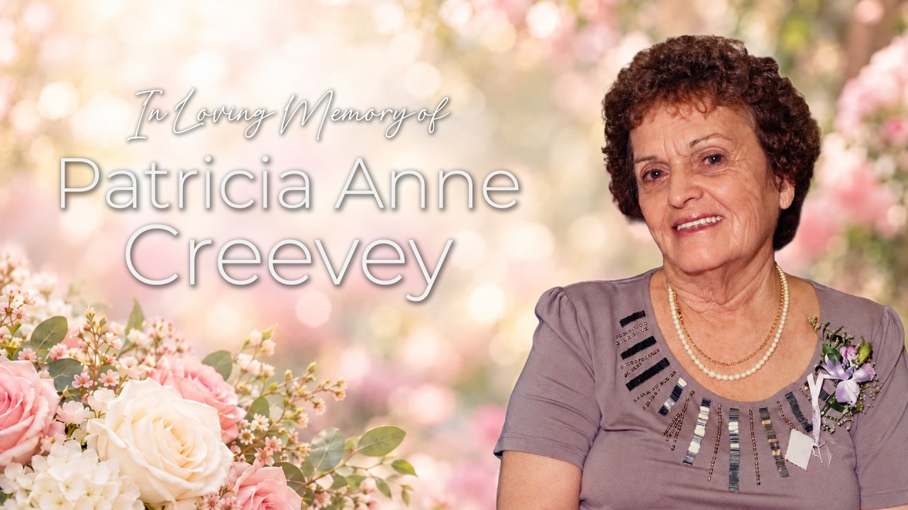 Memorial service livestream thumbnail for Patricia Anne Creevey